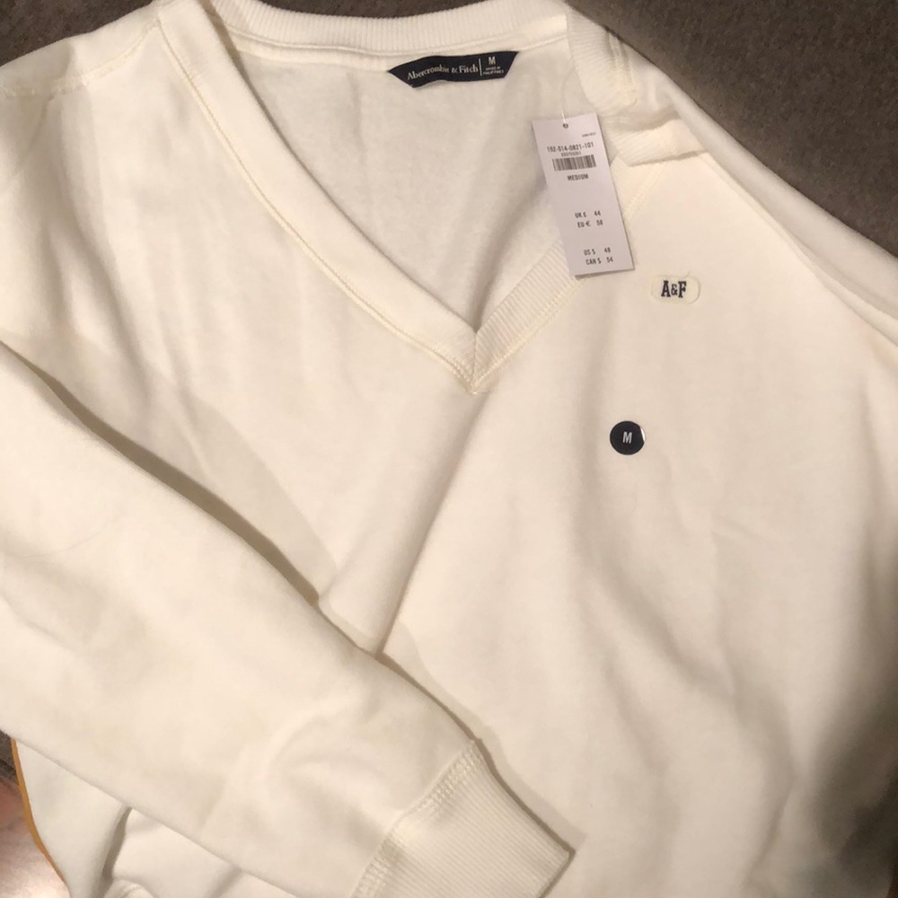 White Abercrombie Crop Sweater